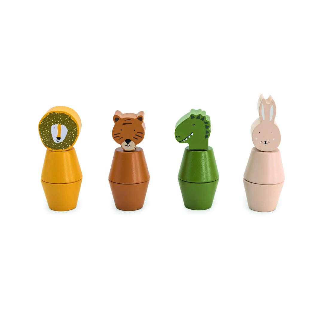 Animales de tornillo de madera 